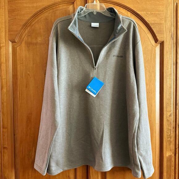 Columbia Great Hart Mountain III Q zip pullover Boulder Heather men's XXL NEW - Picture 7 of 15